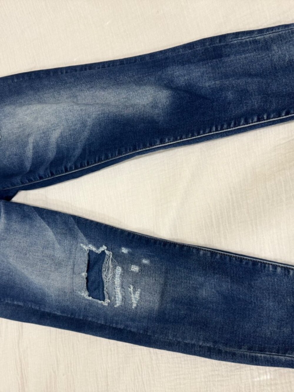 American Eagle Distressed Jegging Ripped Blue Stretch Jeans